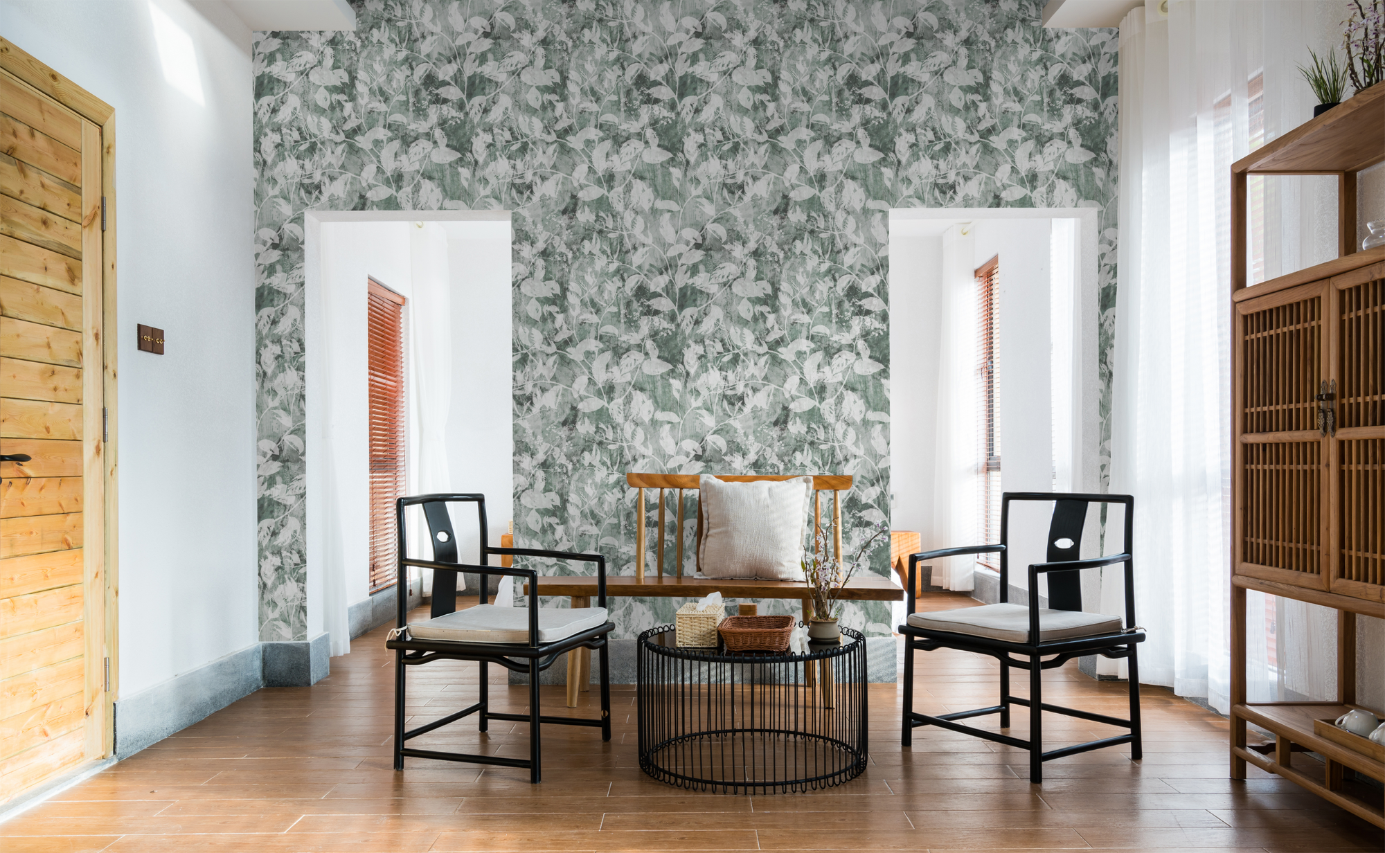 Bright Shabby Leaves Wallpaper