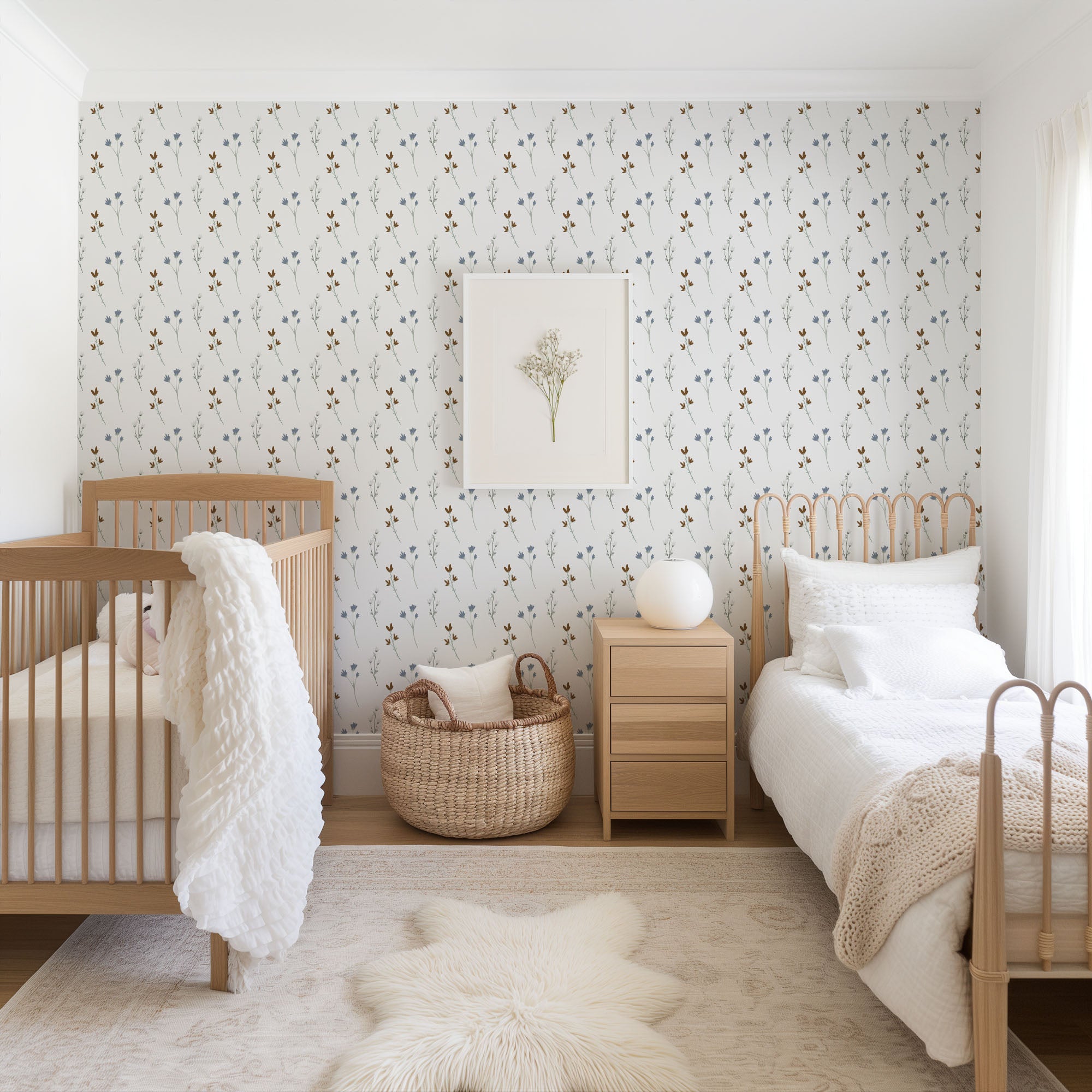 poppy drift wallpaper, premium peel & stick, 2x4 feet 24 inches x 48 inches, home decor