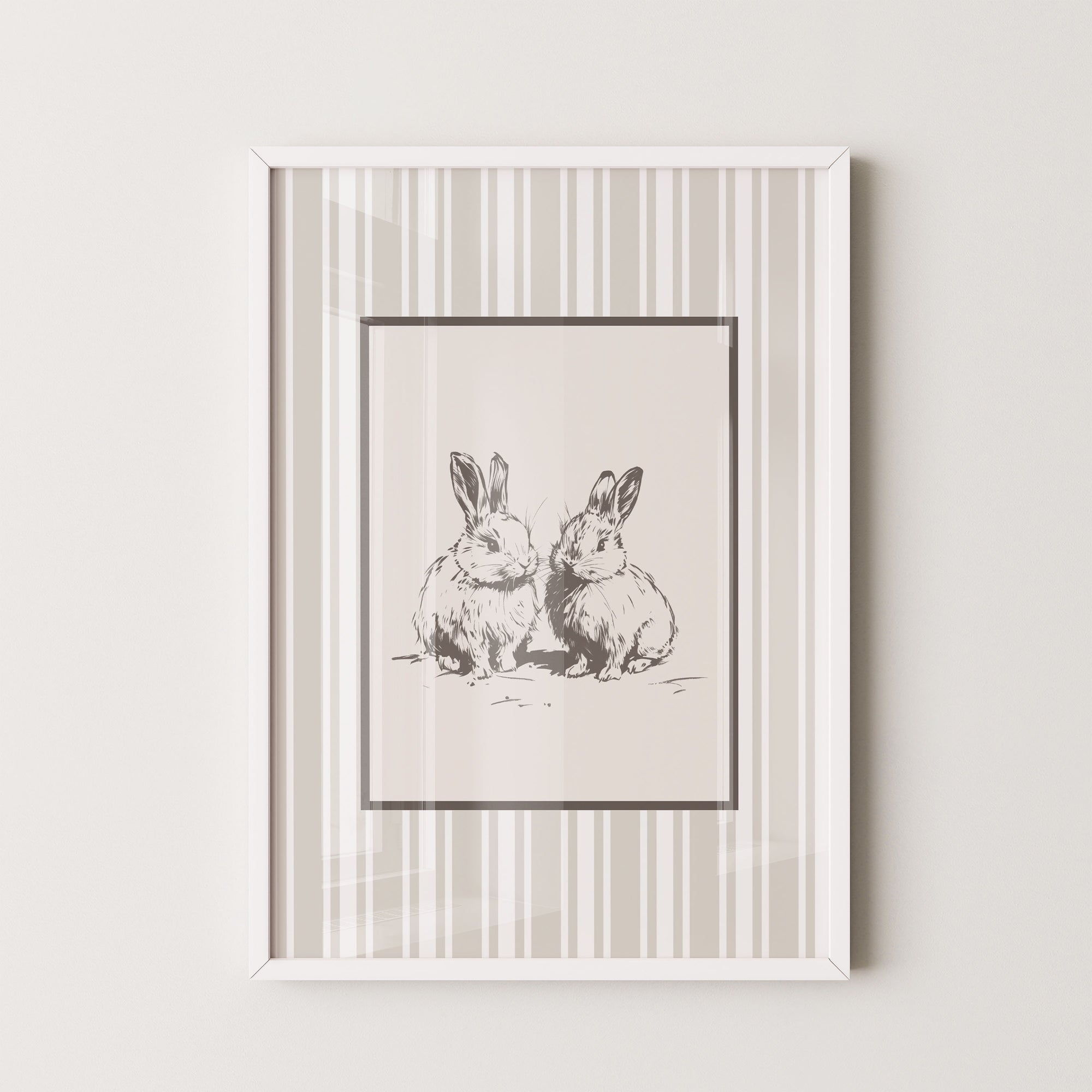 Woodland Rabbits Art Print