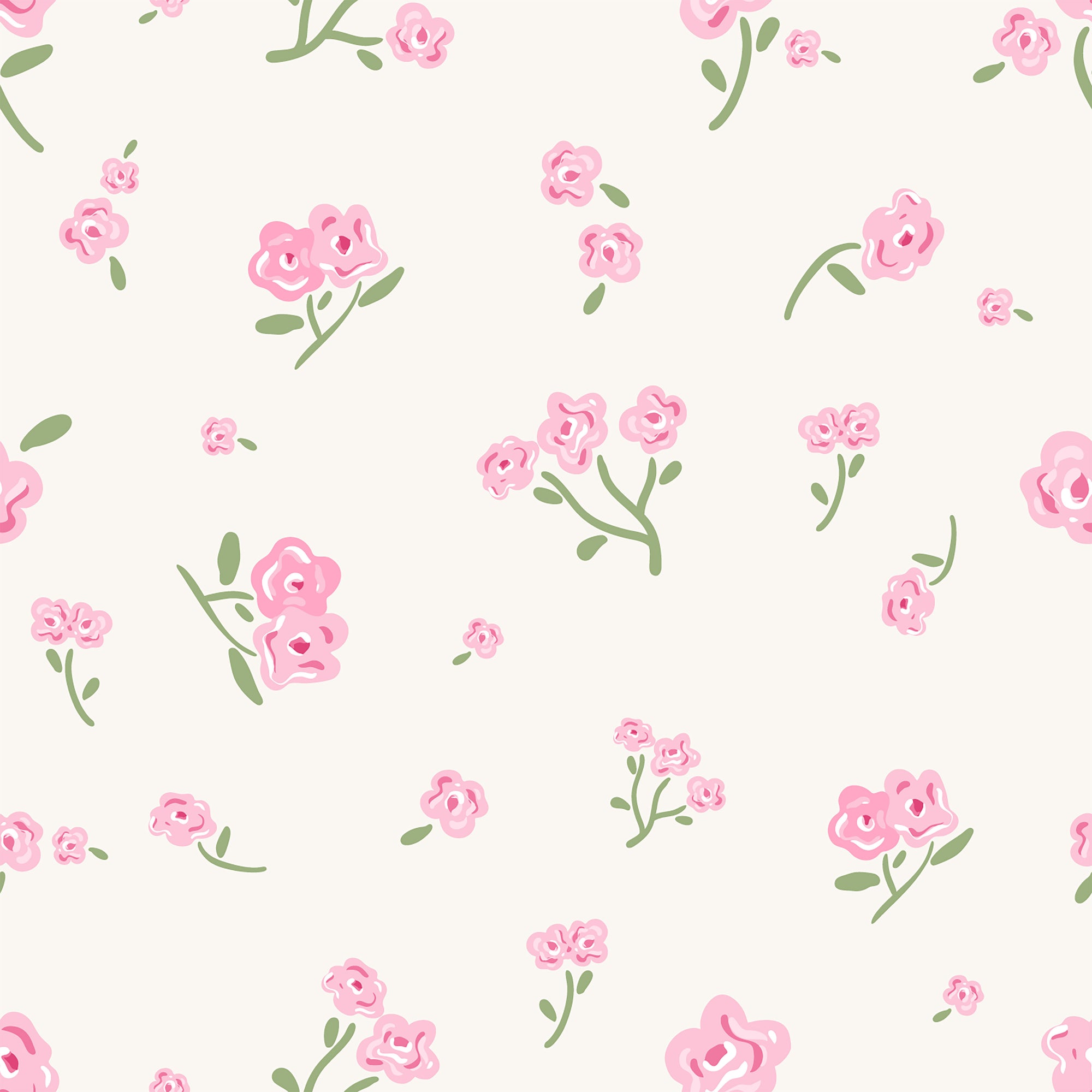 little rosie wallpaper, premium peel & stick, sample 12 inchesx12 inches, floral; pink, wallpaper decor