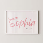 Custom Watercolor Kids Name Art Print