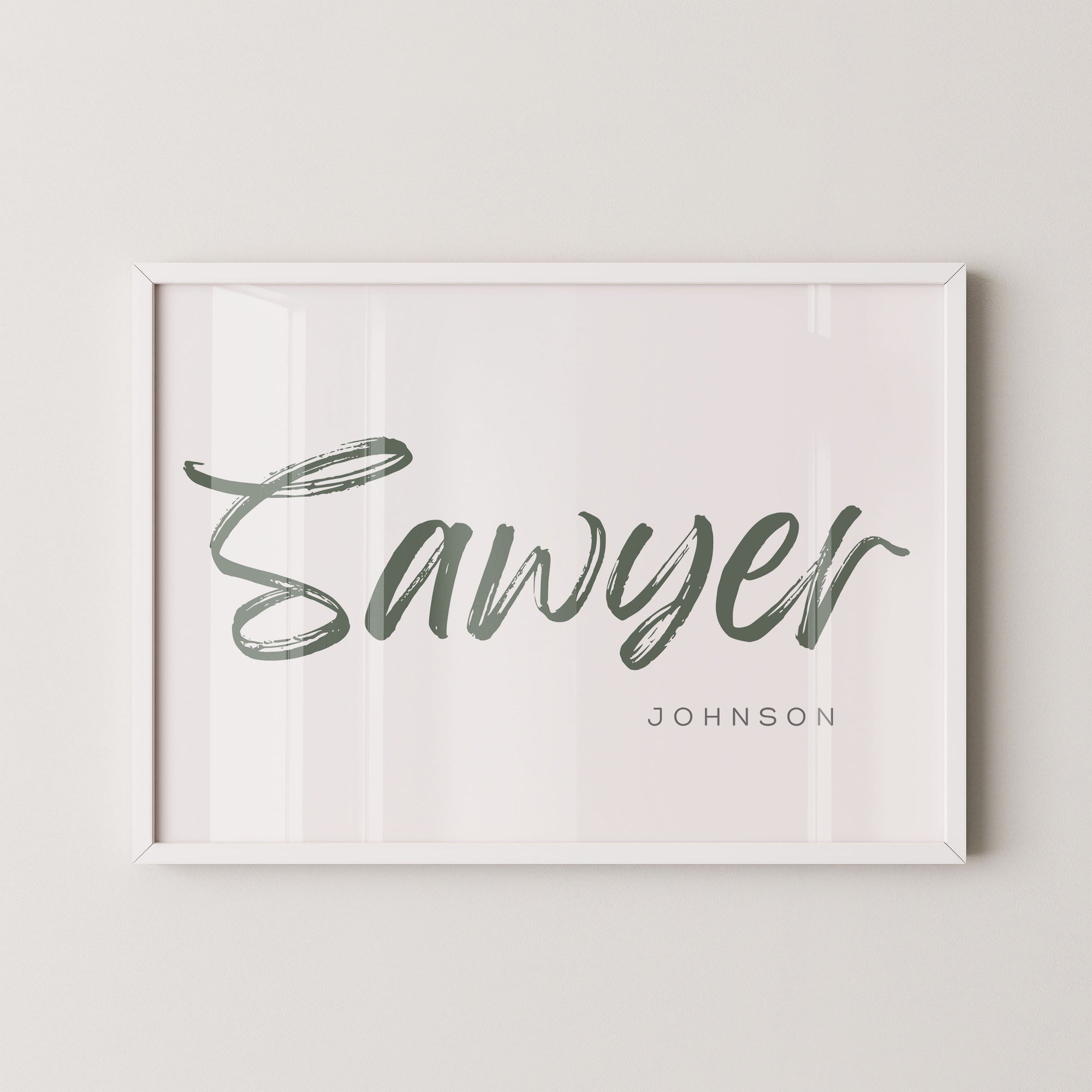 Custom Watercolor Kids Name Art Print