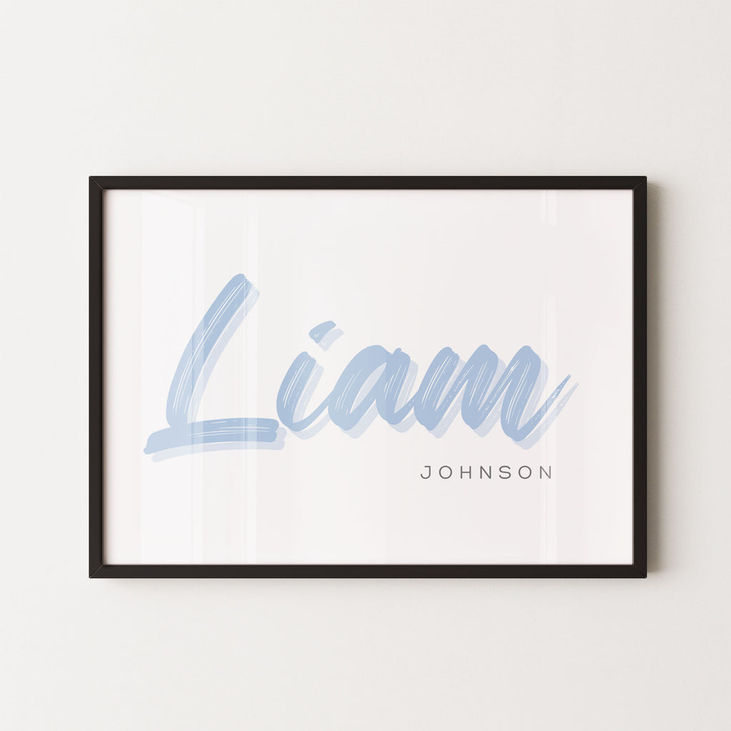 Personalized Watercolor Kids Name Art Print