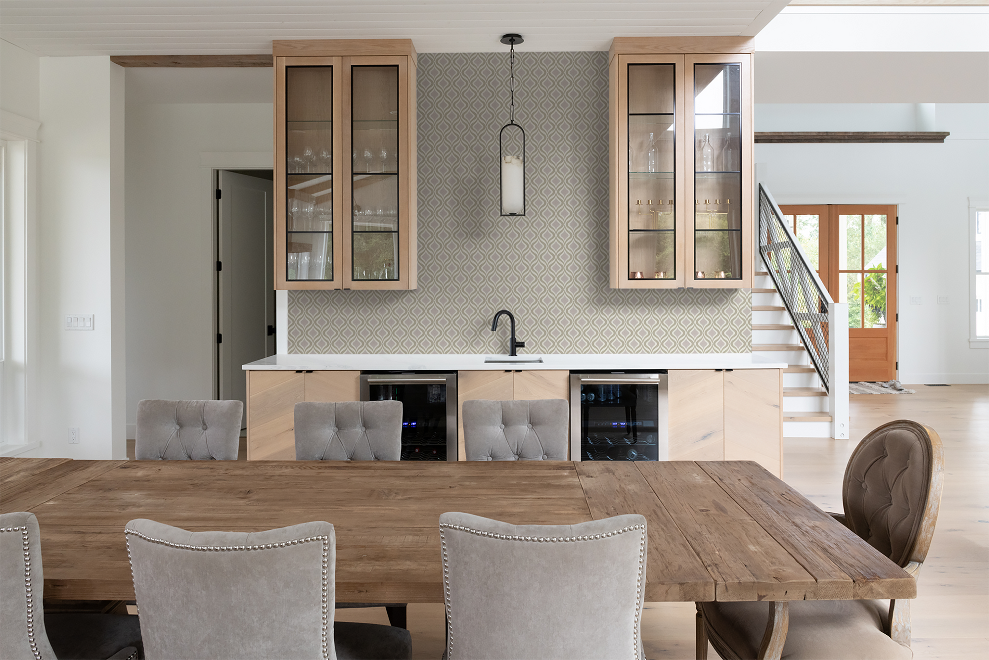 Geometric Ogee Wallpaper