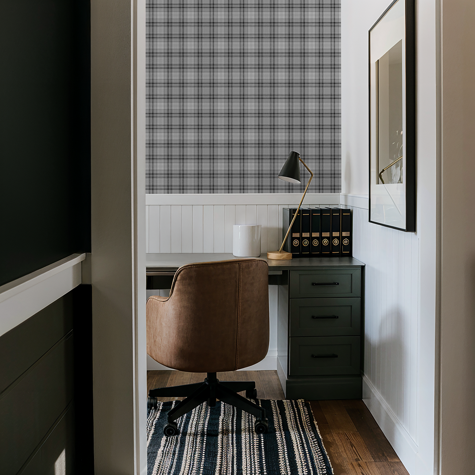 Grayscale Tartan Wallpaper