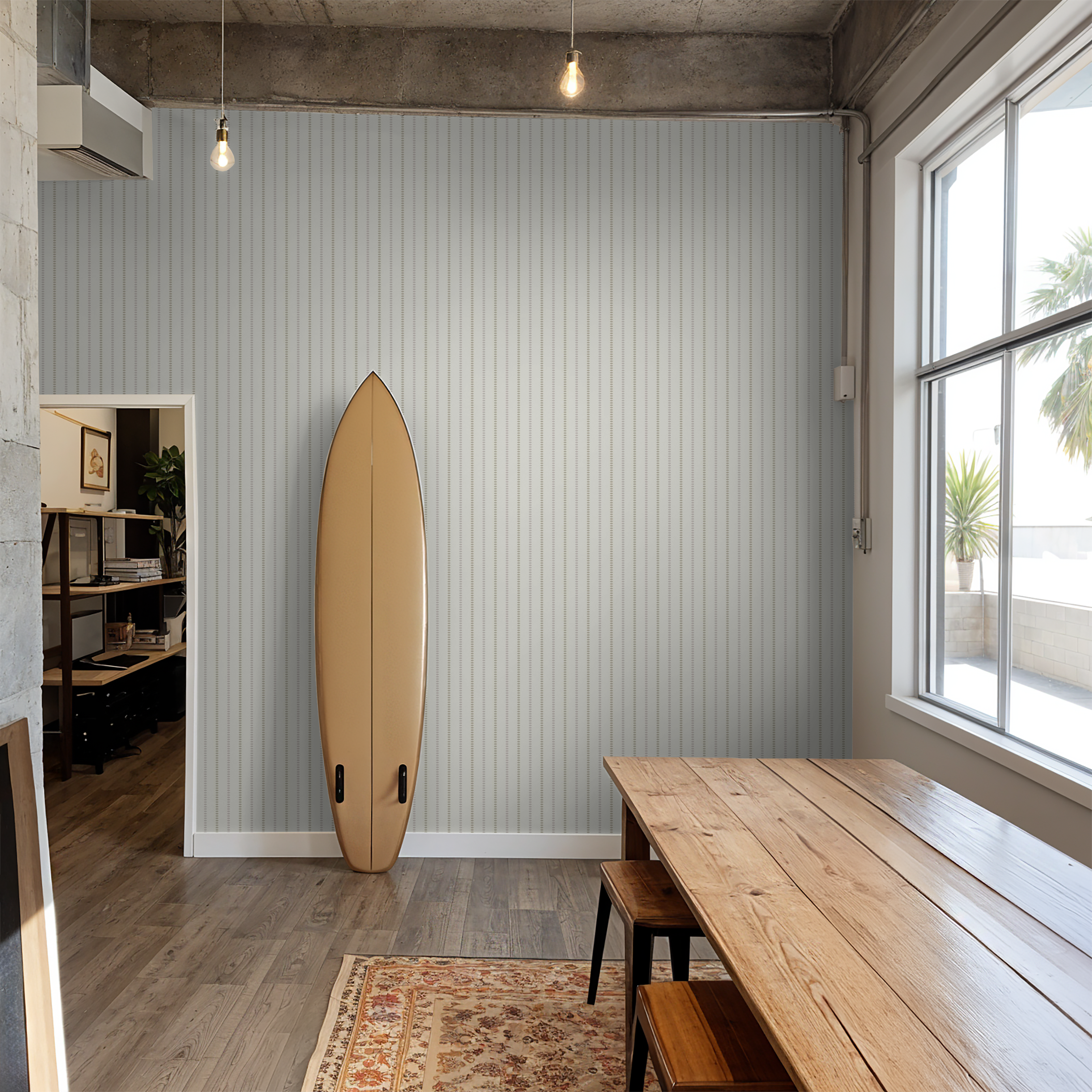 Vertical Dot Stripe Wallpaper