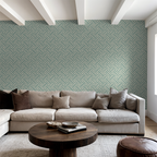 Teal Geometric Lattice Wallpaper