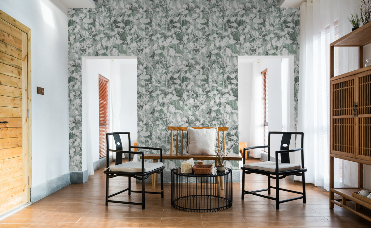 Bright Shabby Leaves Wallpaper