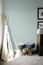 Aqua Chevron Wallpaper