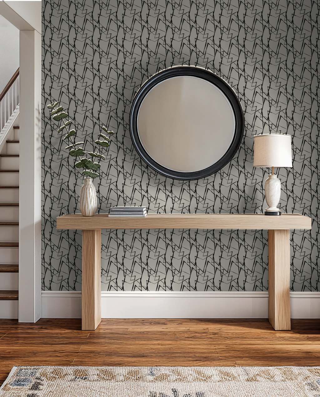 Abstract Brushstroke Geometric Wallpaper