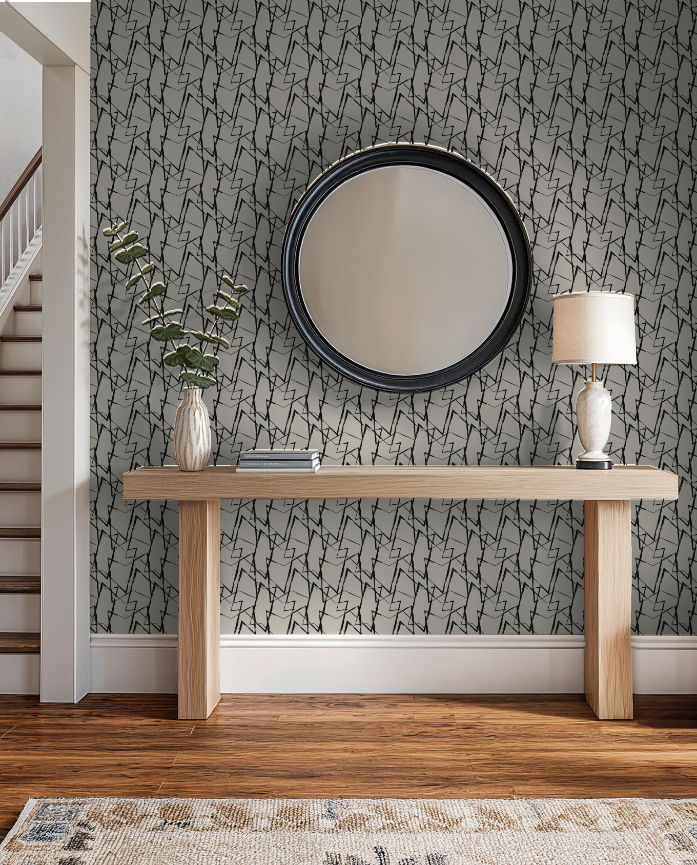 Abstract Brushstroke Geometric Wallpaper