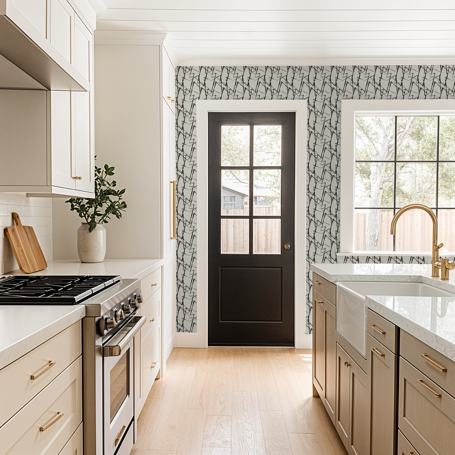 Abstract Brushstroke Geometric Wallpaper