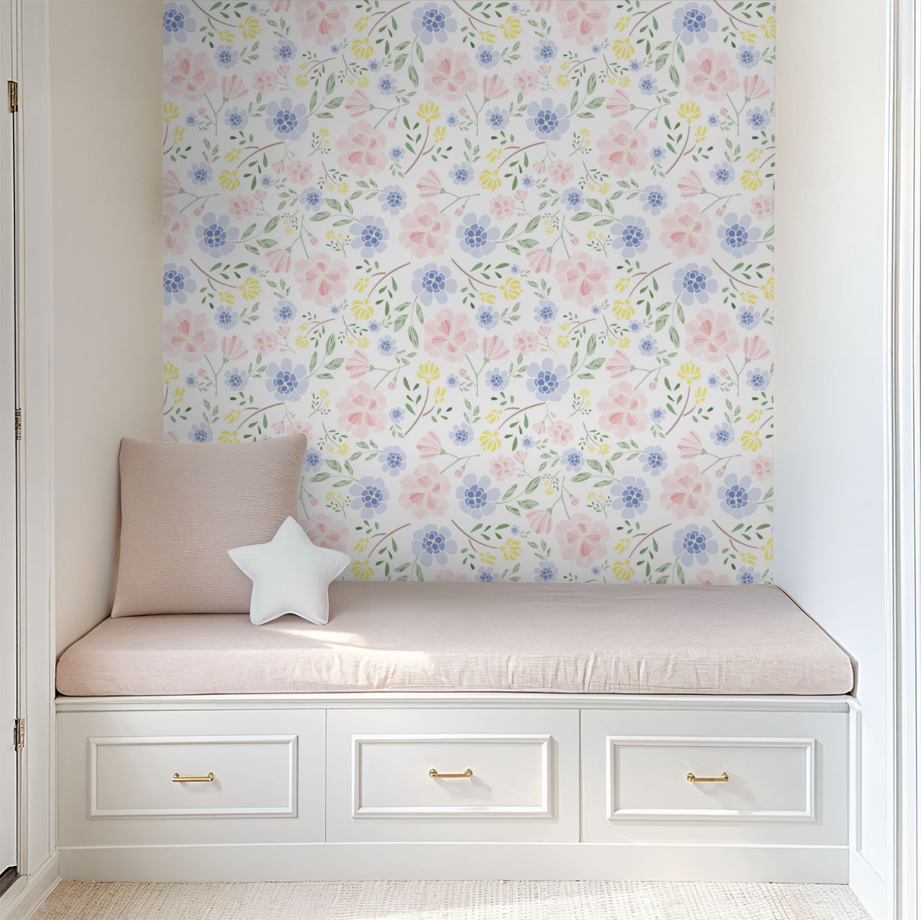 Pastel Peony Garden Wallpaper