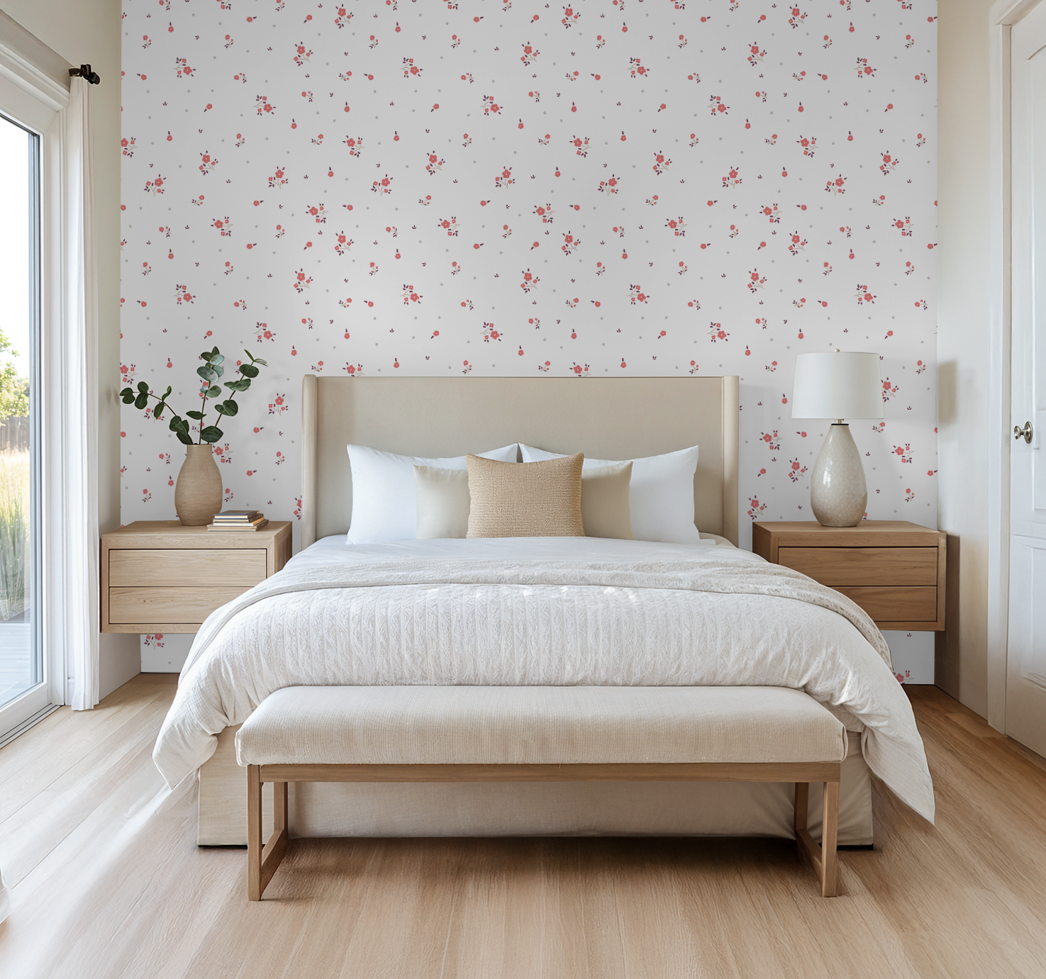 Playful Ditsy Floral Wallpaper