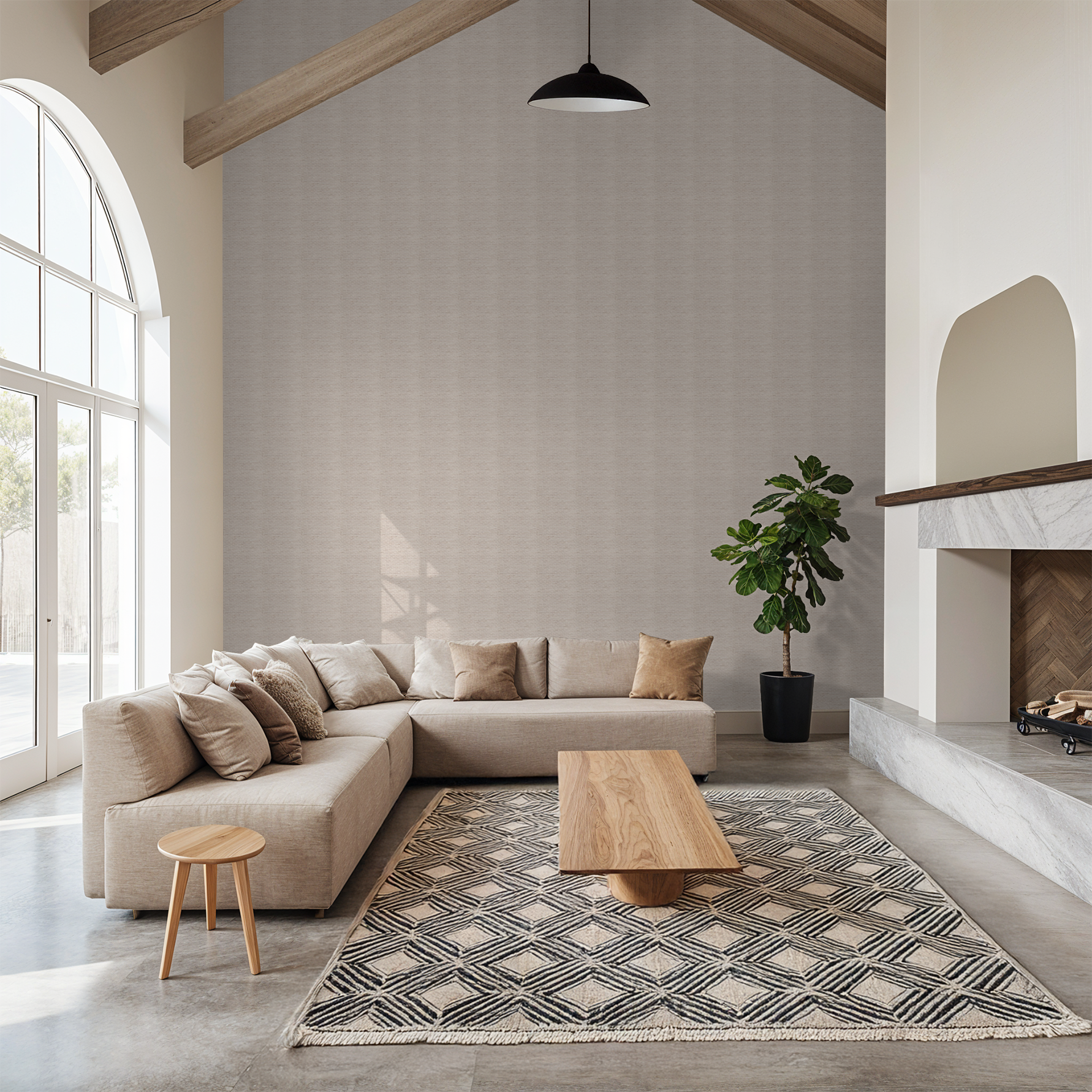 Linen-Texture Wallpaper