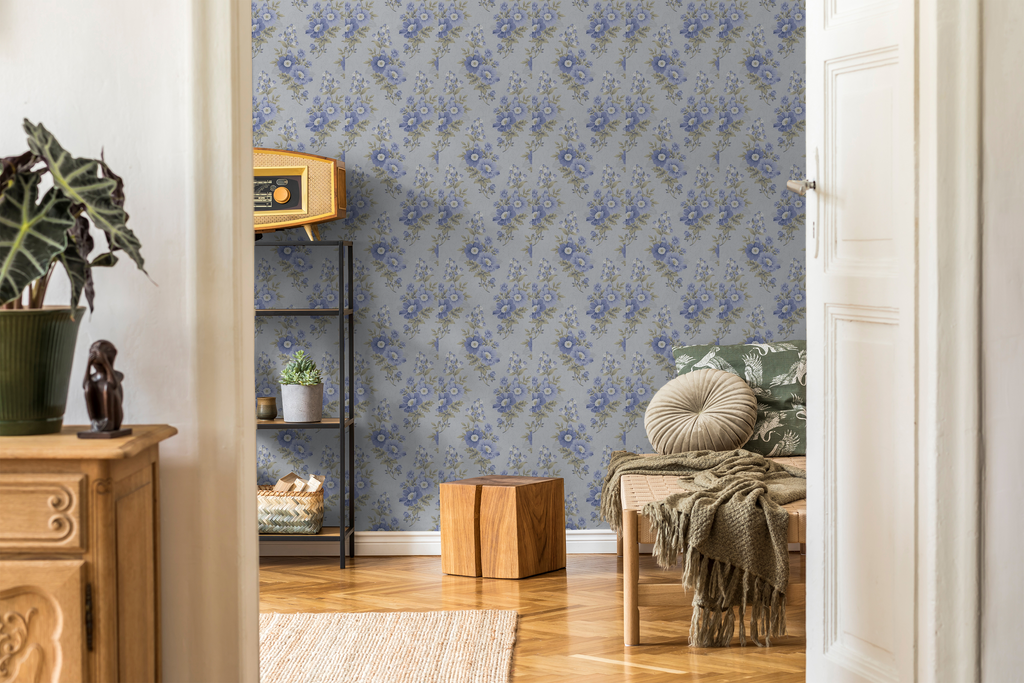 Periwinkle Amelie Wallpaper