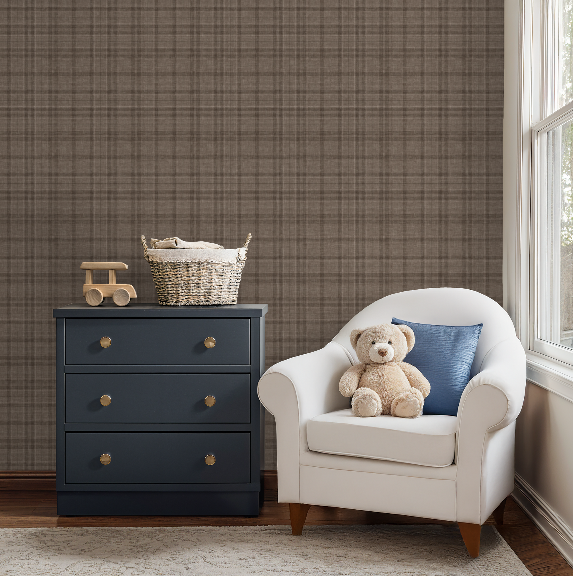 Brown Tartan Plaid Wallpaper
