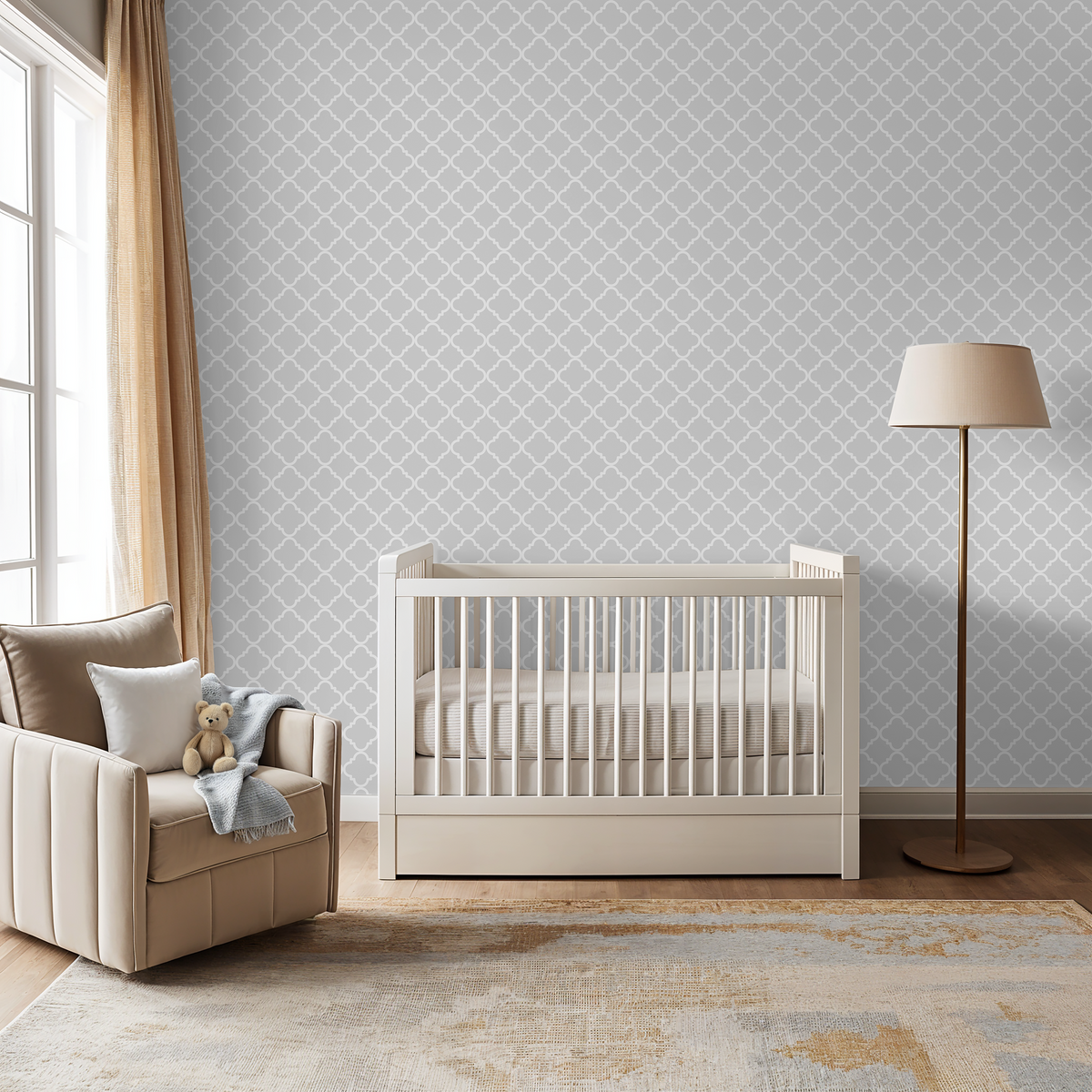 Gray Moroccan Wallpaper