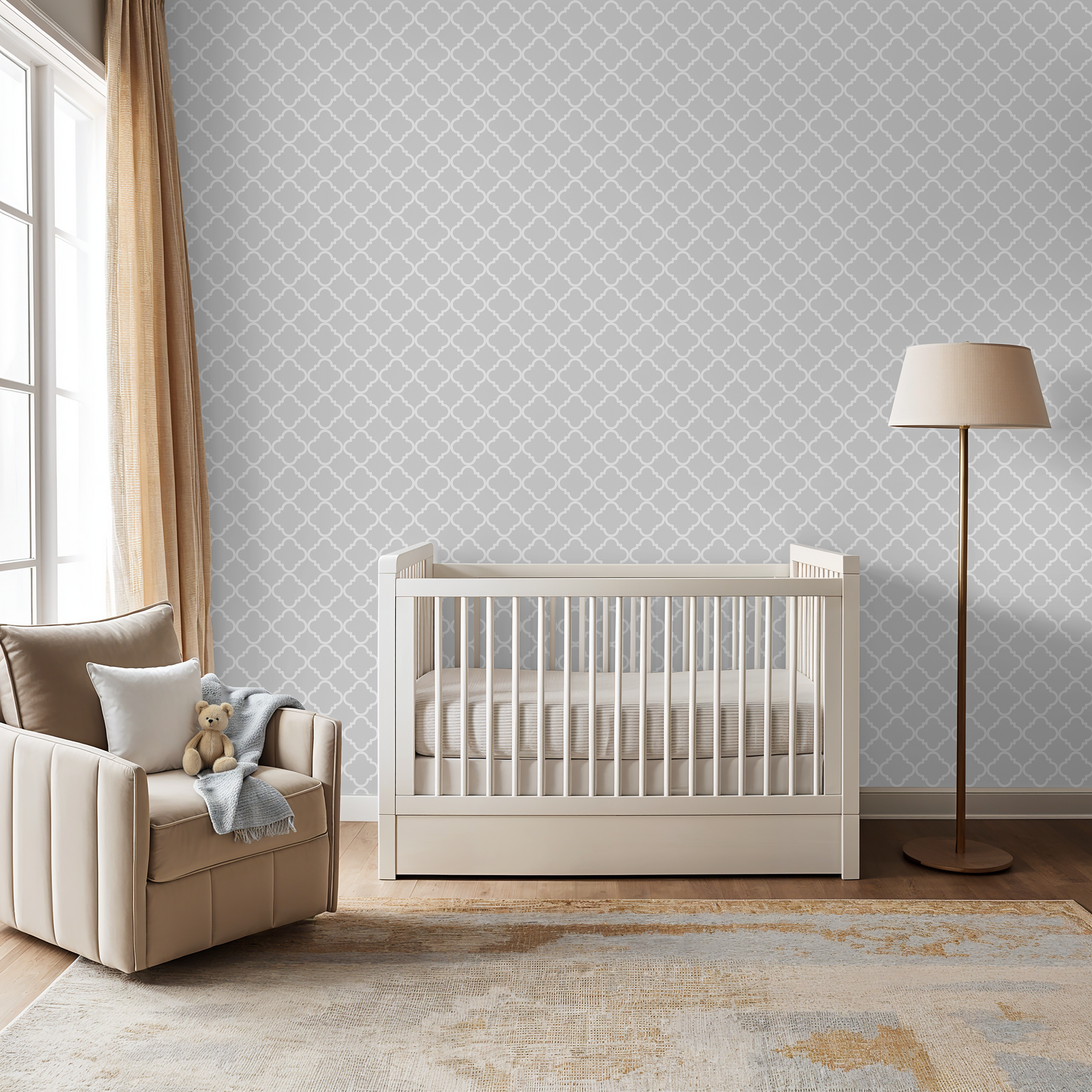 Gray Moroccan Wallpaper