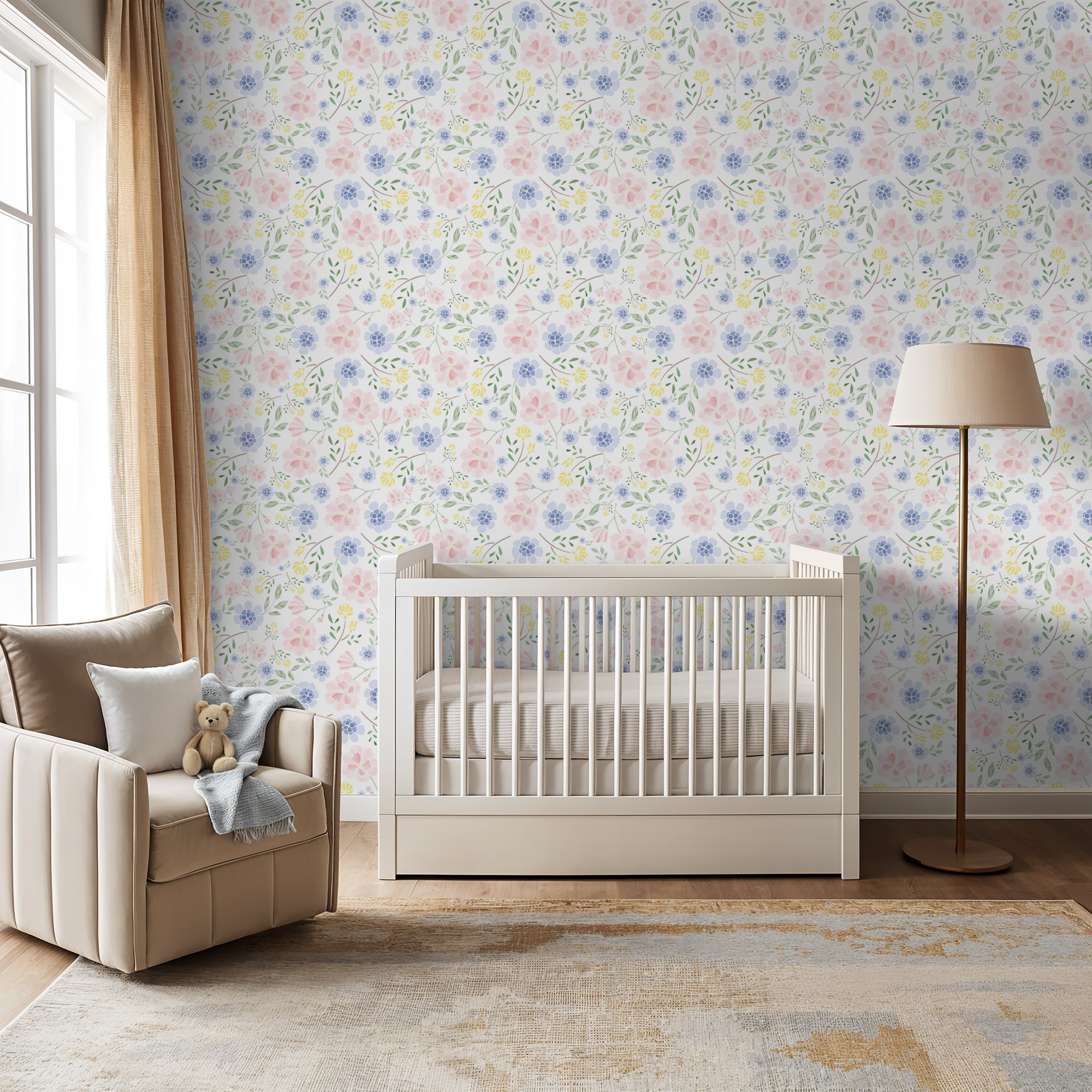 Pastel Peony Garden Wallpaper