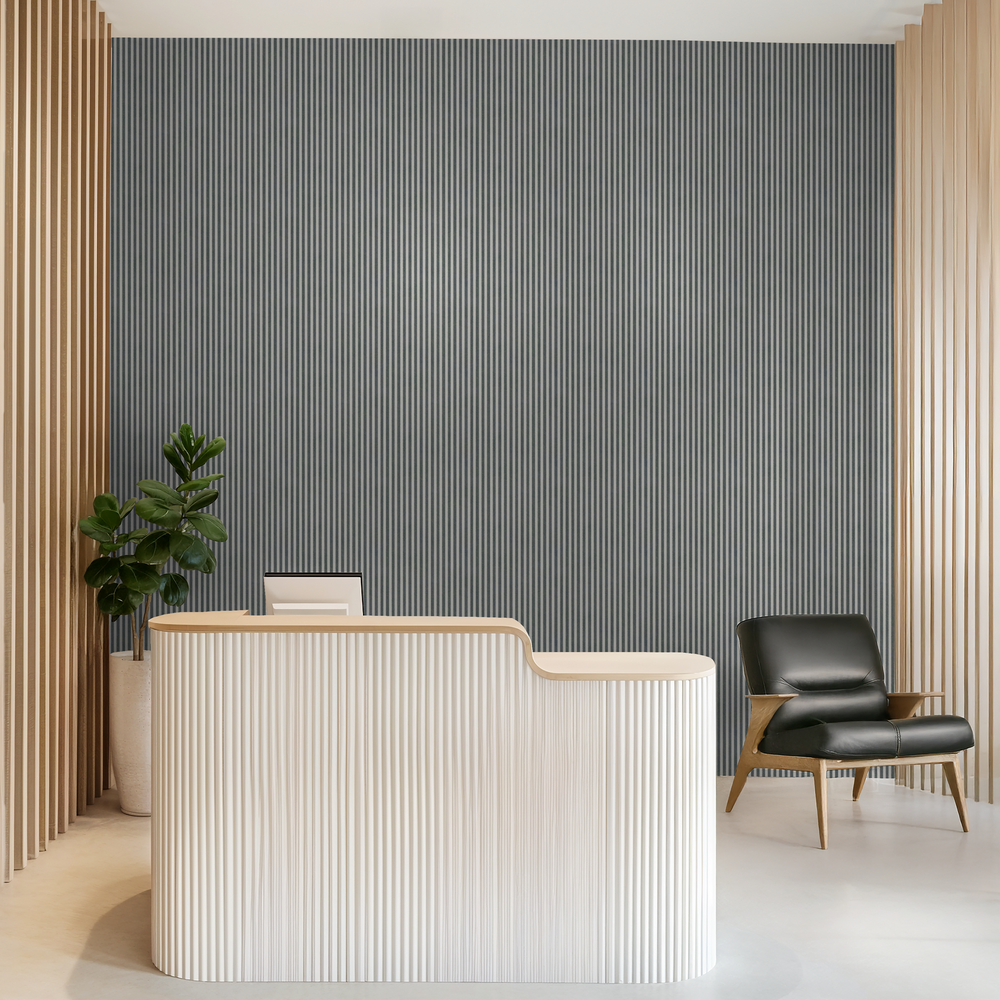 Textured Canvas Strip Wallpaper