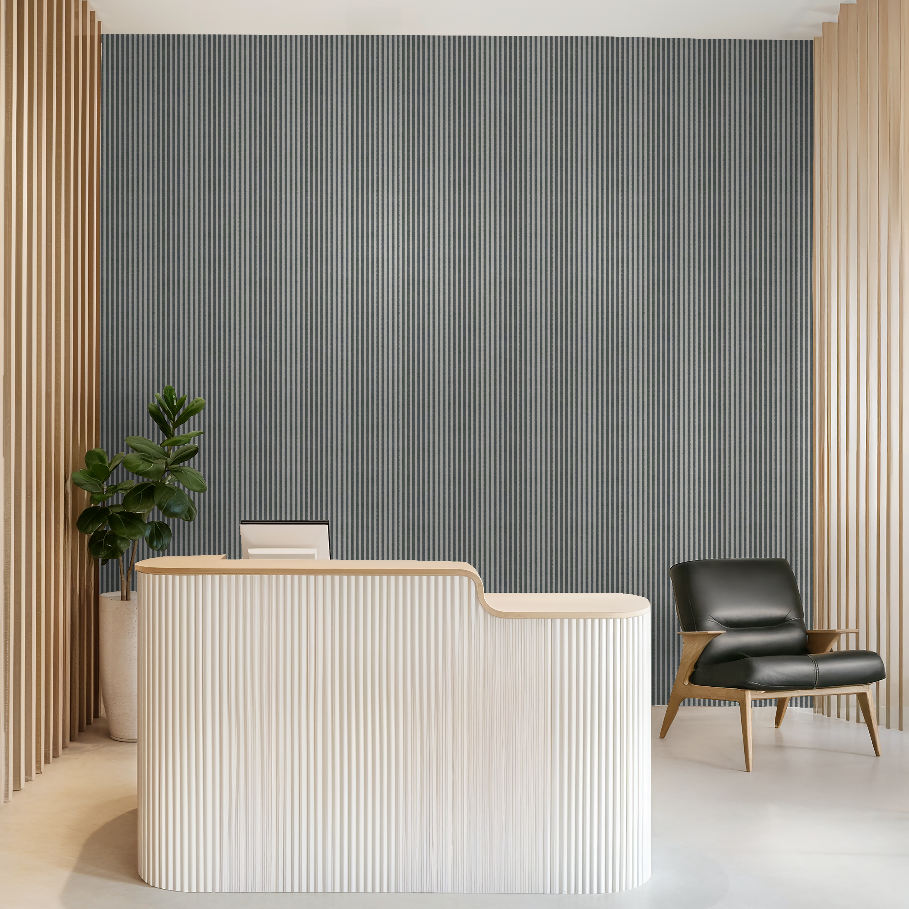 Textured Canvas Strip Wallpaper