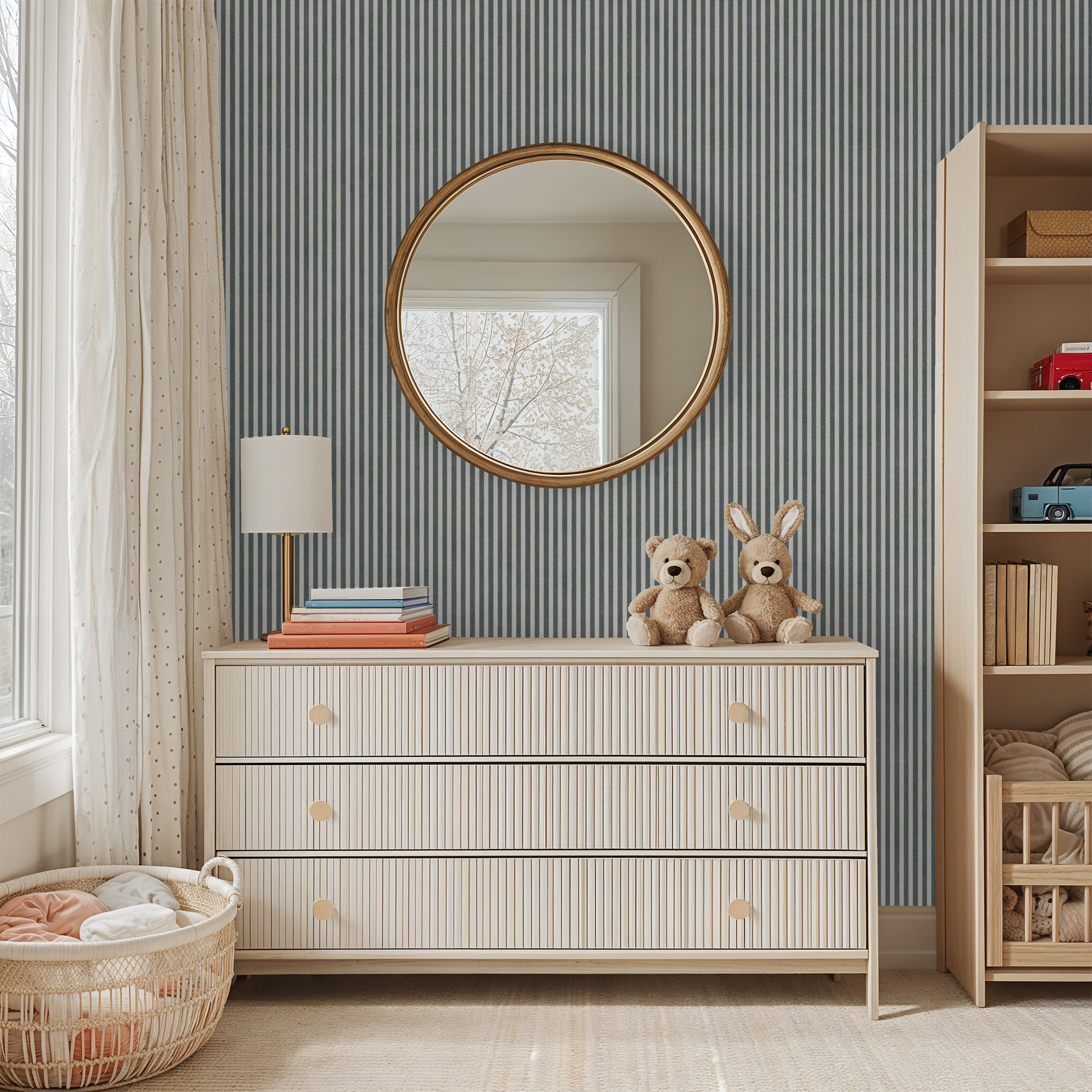 Textured Canvas Strip Wallpaper