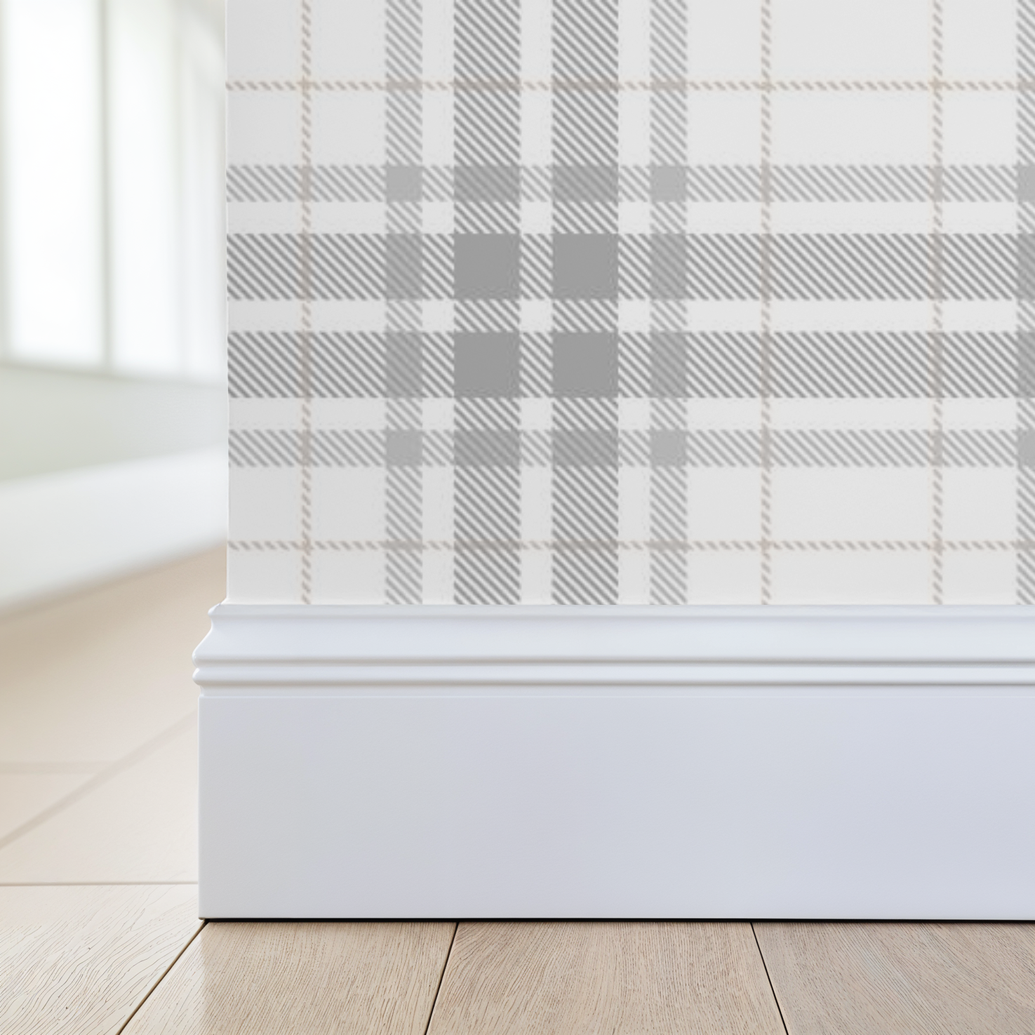 Ash Gray Plaid Wallpaper