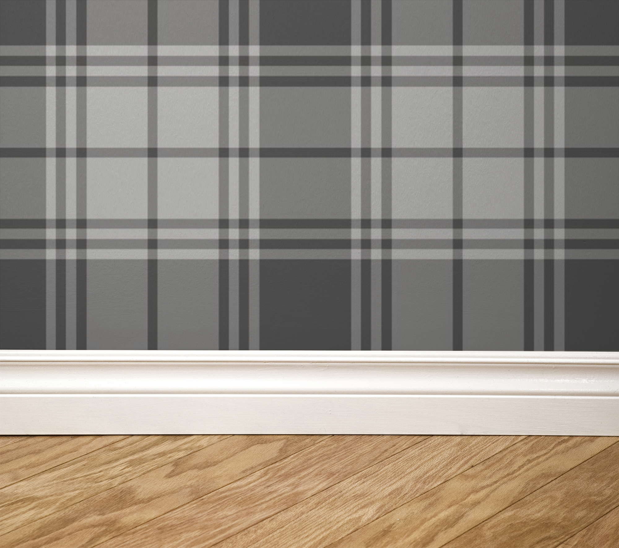 Grey & White Plaid Wallpaper