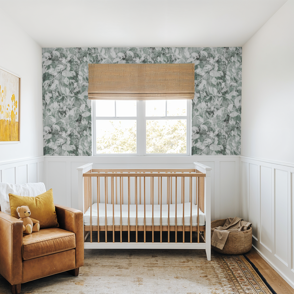 Bright Shabby Leaves Wallpaper