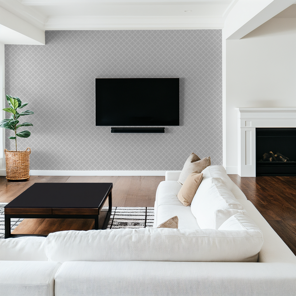 Gray Moroccan Wallpaper