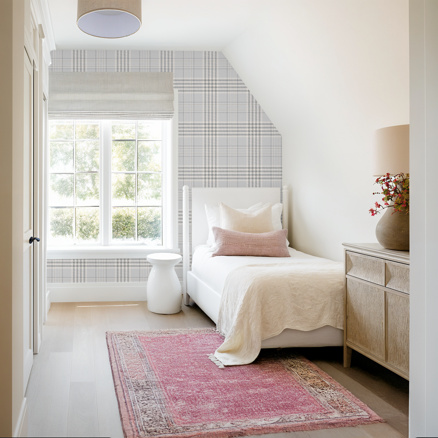 Gray Plaid Wallpaper