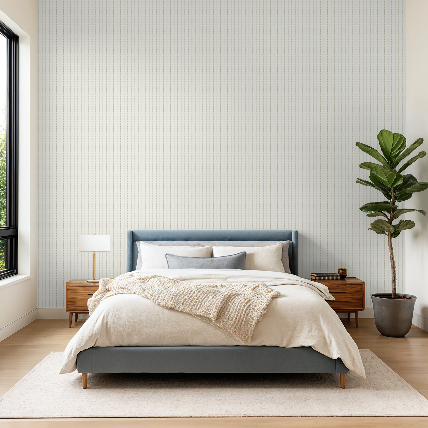 Vertical Dot Stripe Wallpaper