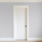 Blue Watercolor Check Wallpaper