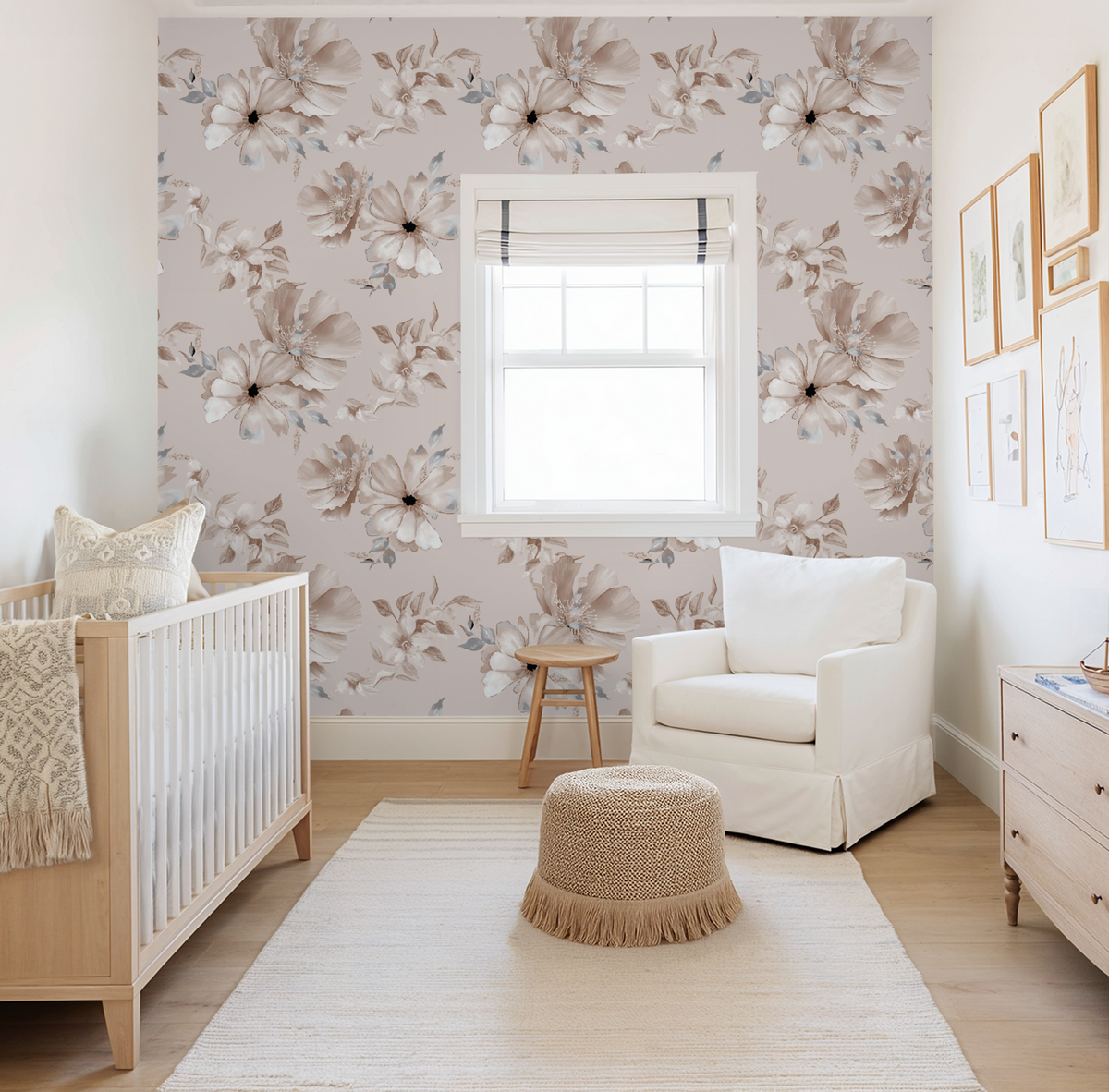 Beige Blossom Wallpaper