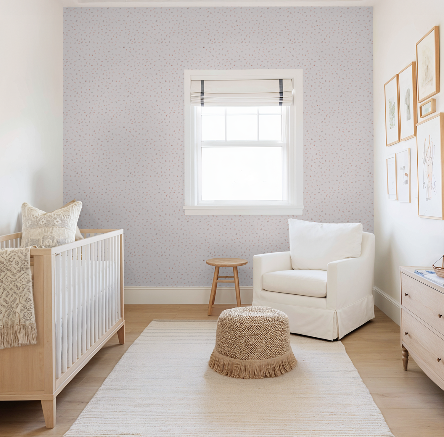 Blush Pink Floral Wallpaper