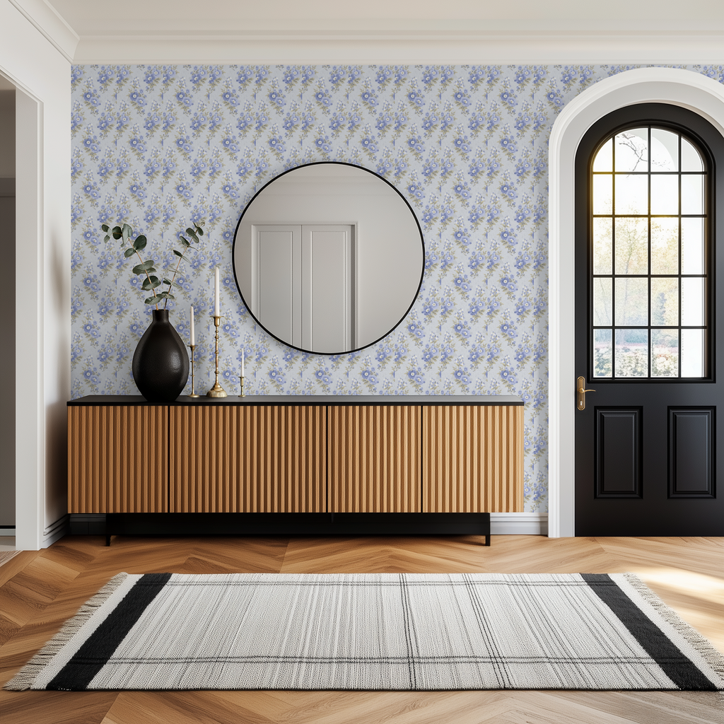 Periwinkle Amelie Wallpaper