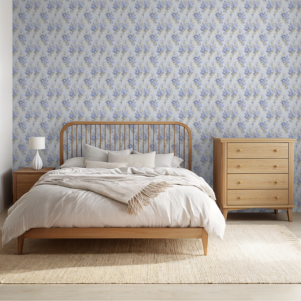 Periwinkle Amelie Wallpaper