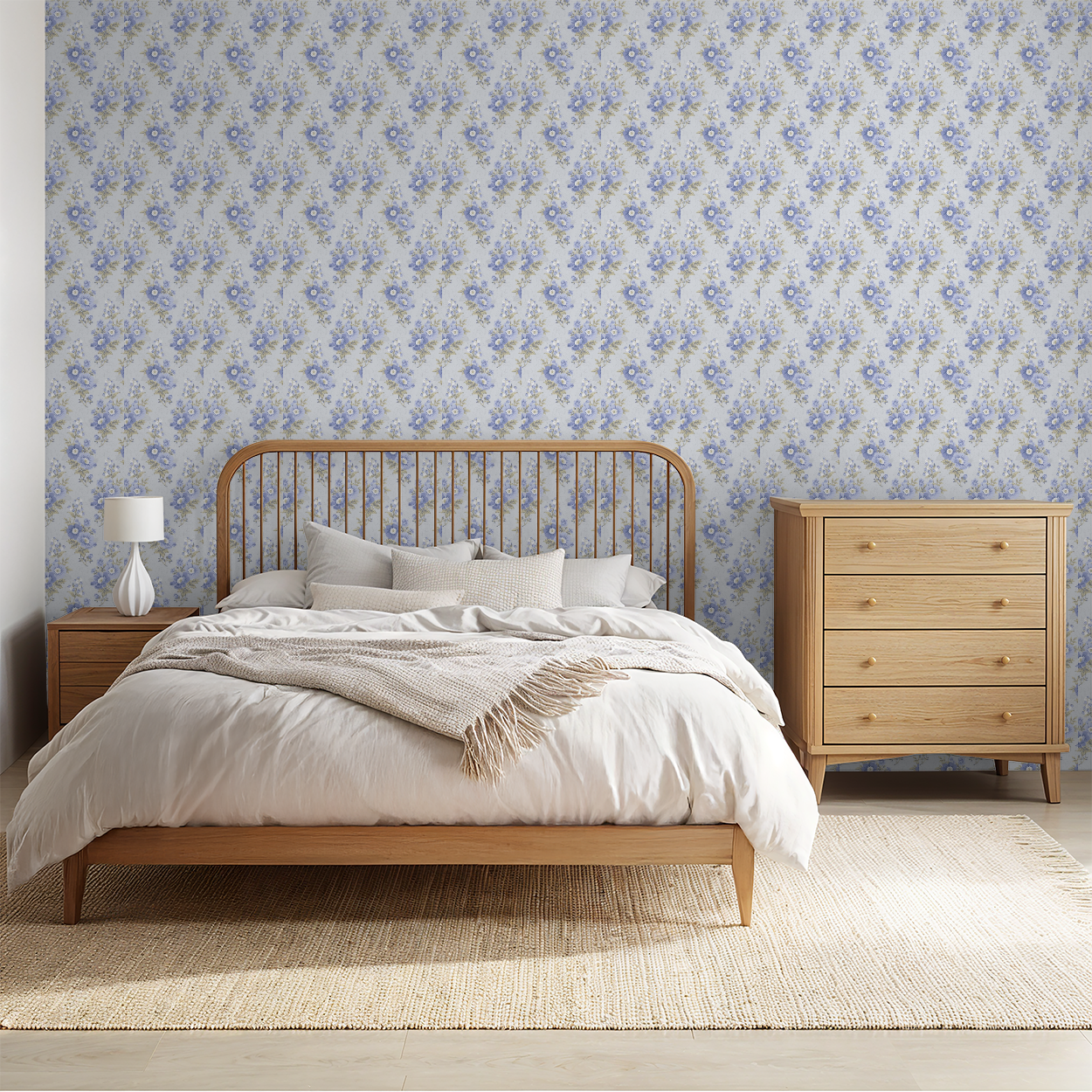 Periwinkle Amelie Wallpaper
