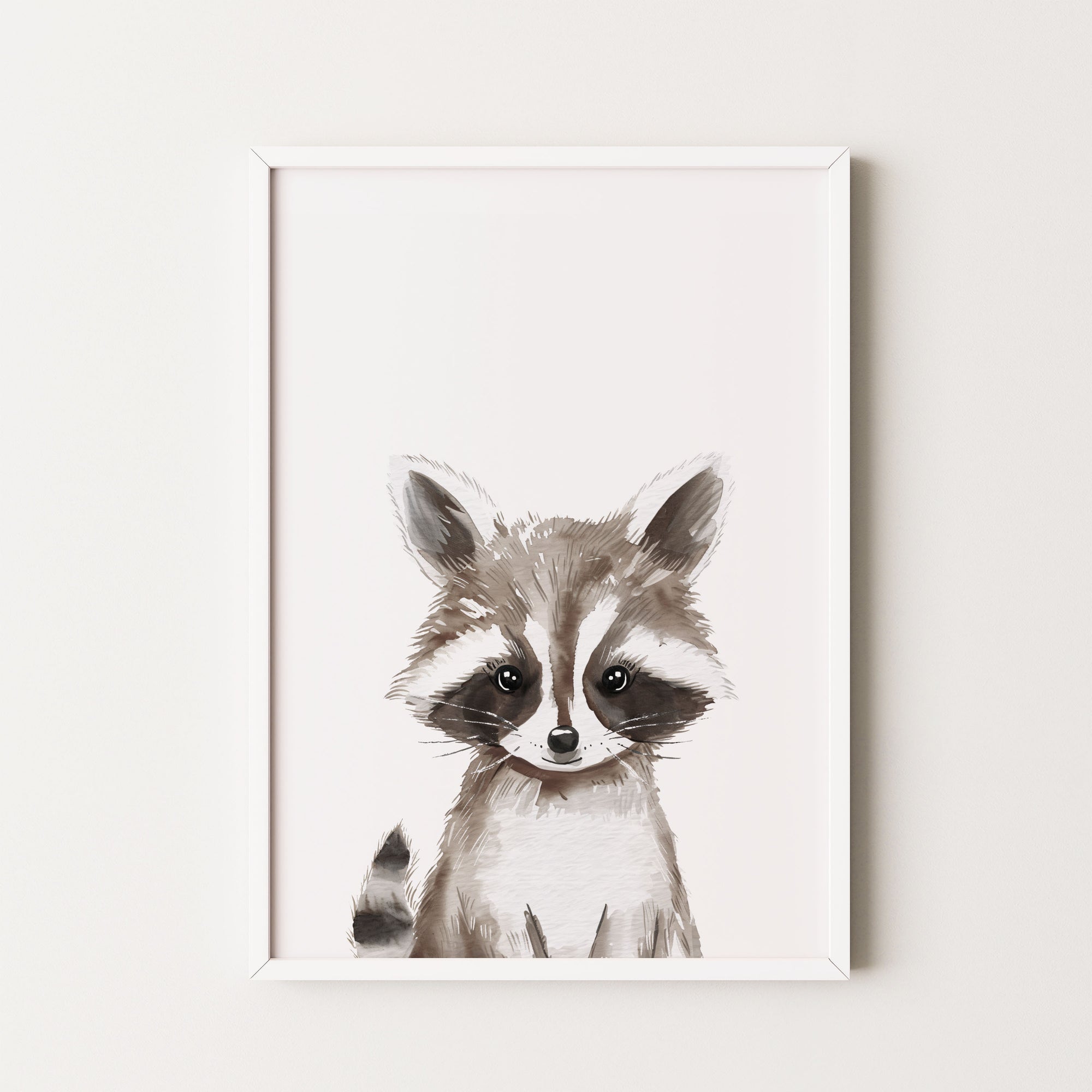 Woodland Raccoon Art Print