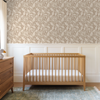 Beige Floral Damask