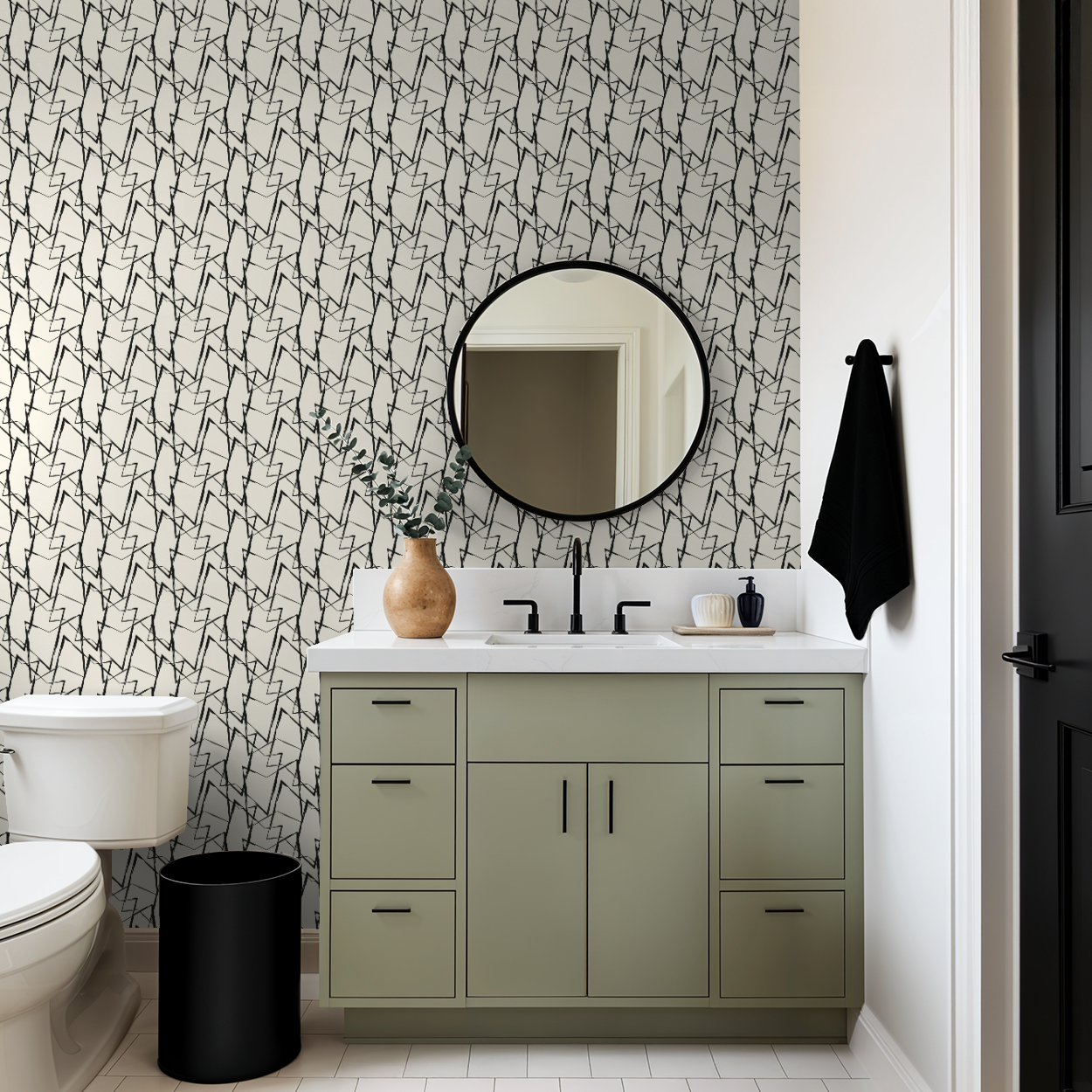 Abstract Brushstroke Geometric Wallpaper