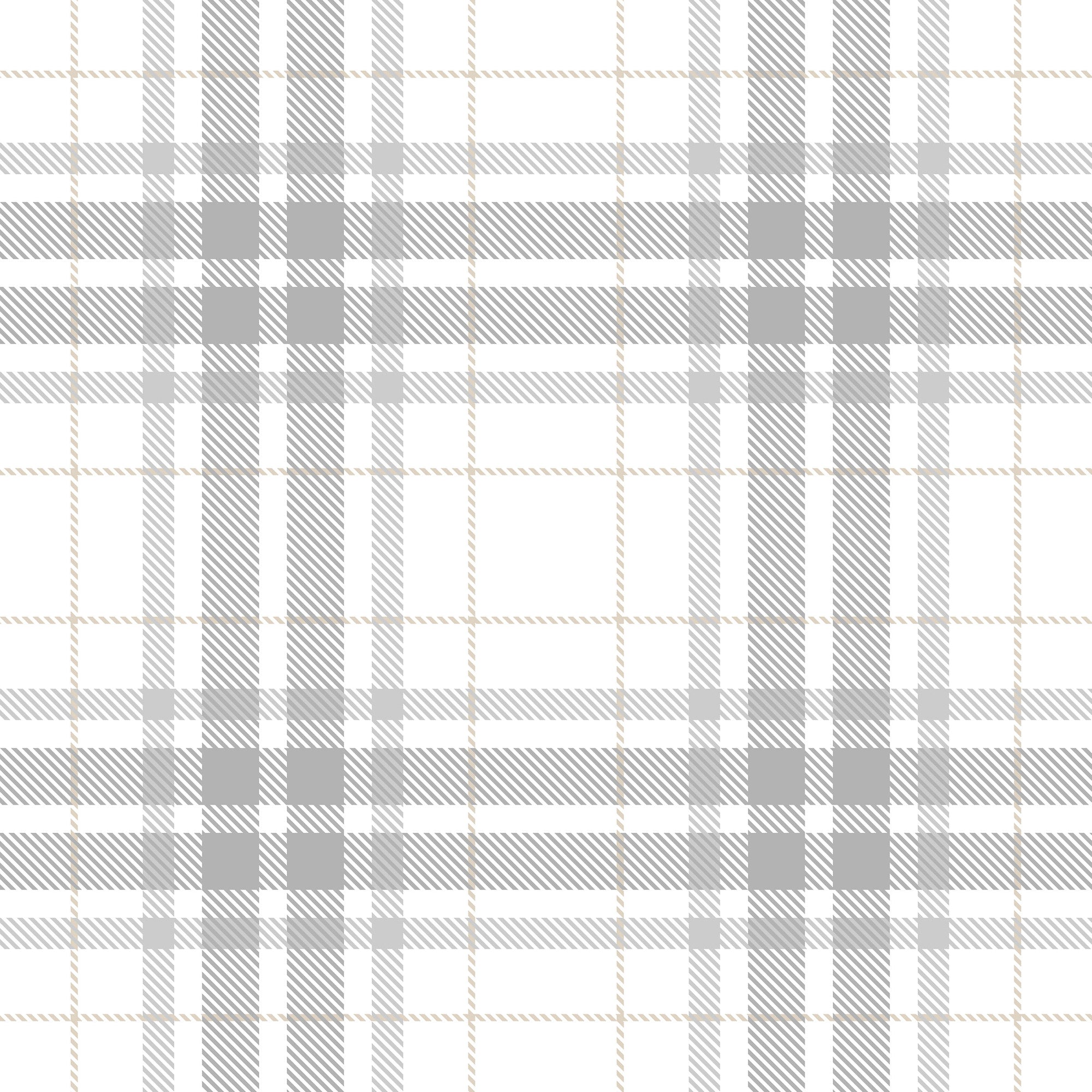Ash Gray Plaid Wallpaper