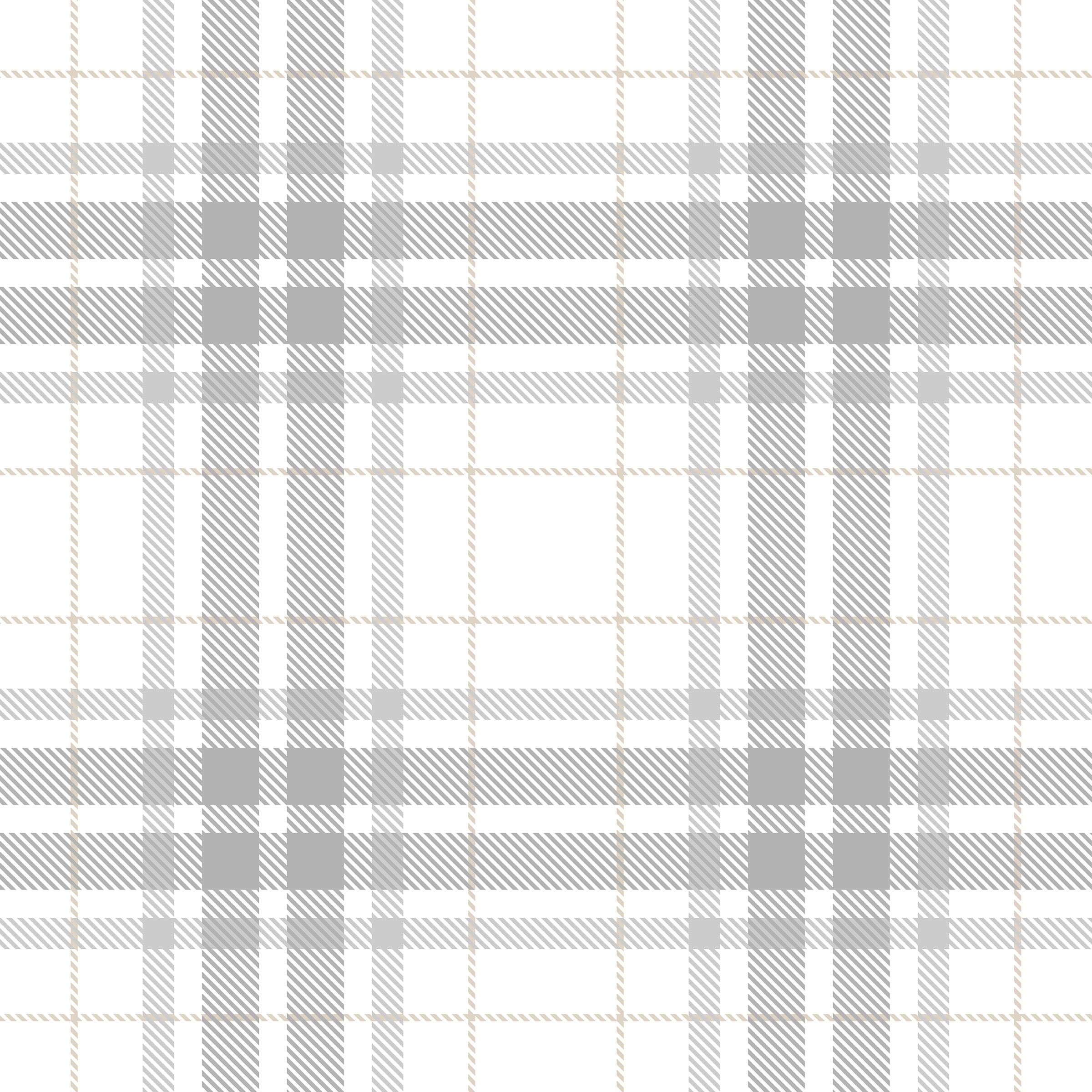 Ash Gray Plaid Wallpaper