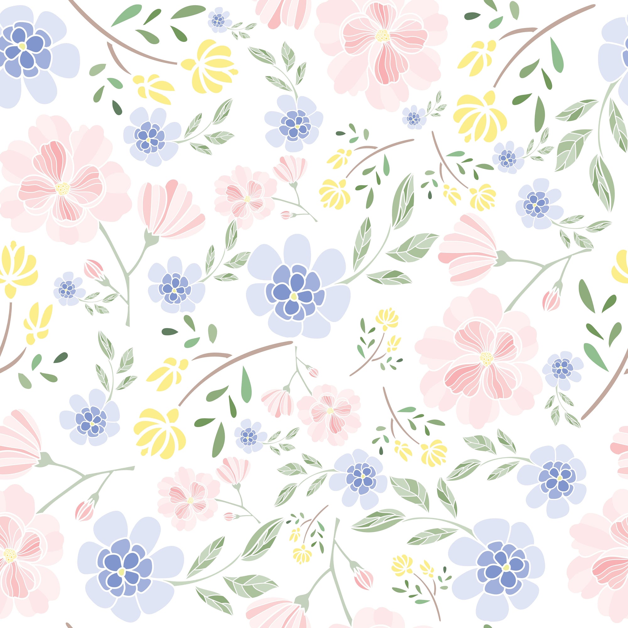 Pastel Peony Garden Wallpaper