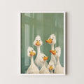 silly duck gang nursery wall art, digital-download, 8 inches x 10 inches, digital-download; poster; black-frame; white-frame, home decor