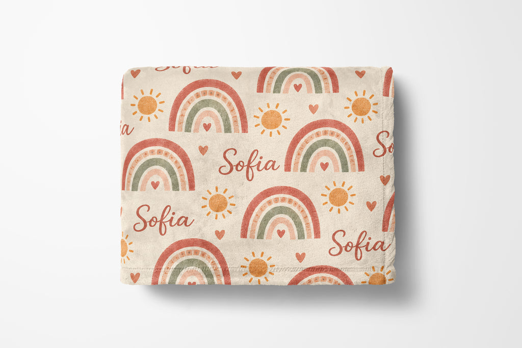 Rainbow Baby and Kids Blanket mockup