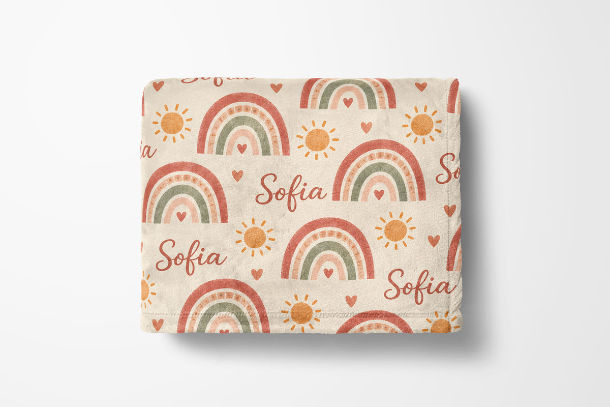 Rainbow Baby and Kids Blanket mockup