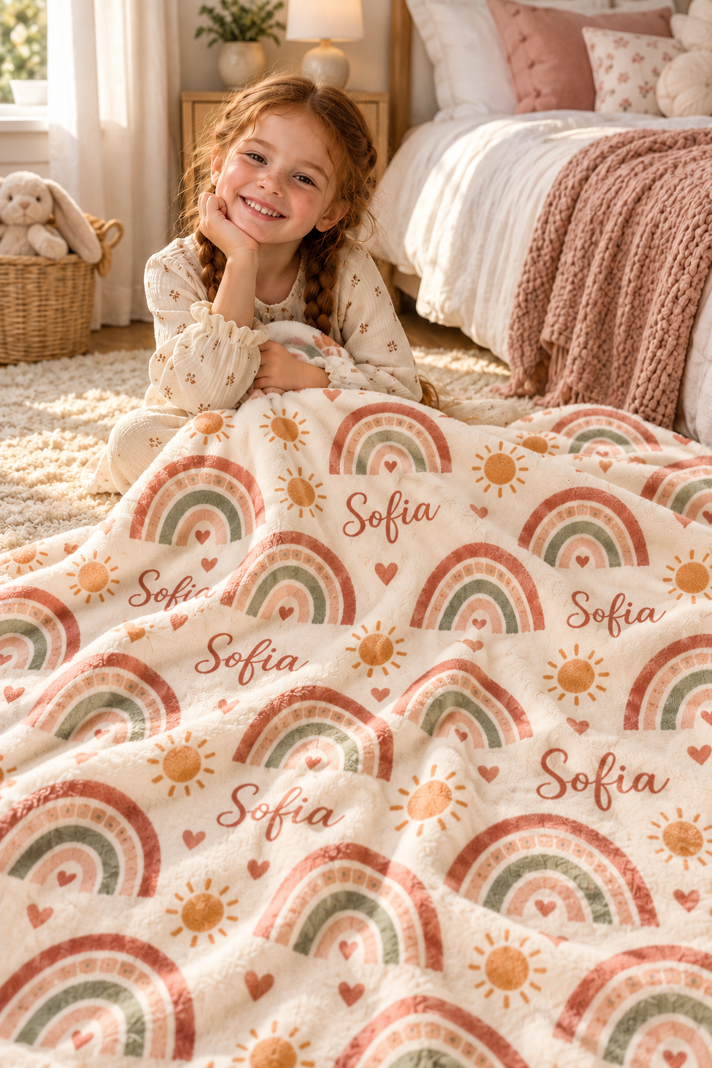 Rainbow Baby and Kids Blanket mockup