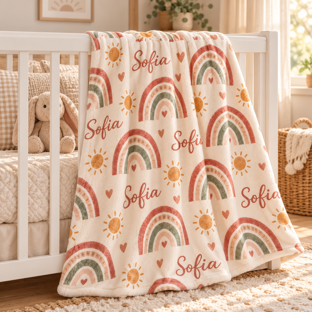 Rainbow Baby and Kids Blanket mockup